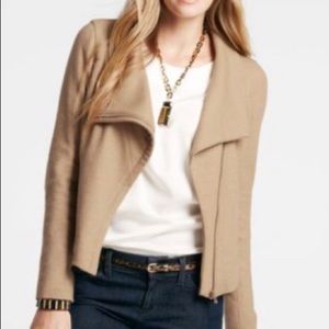 Soft wool moto jacket
